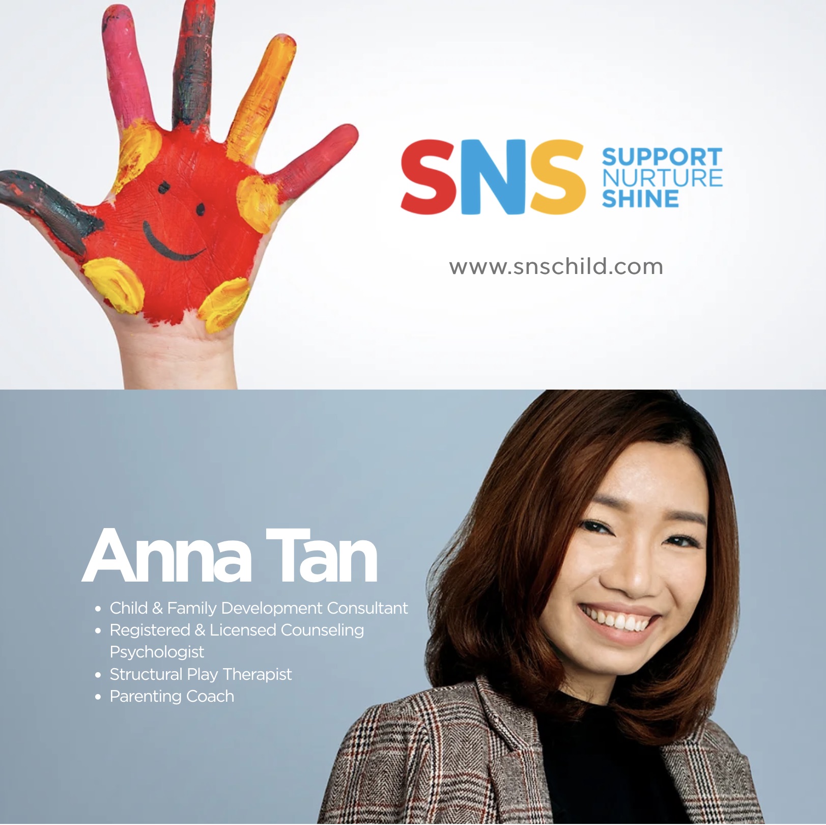Anna Tan - Child & Family Development Consultant - www.snschild.com